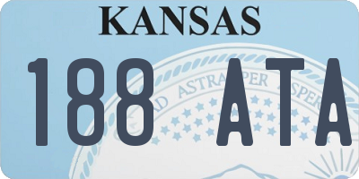 KS license plate 188ATA