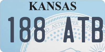 KS license plate 188ATB