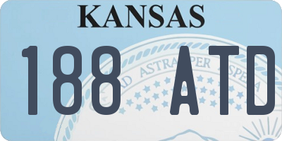 KS license plate 188ATD