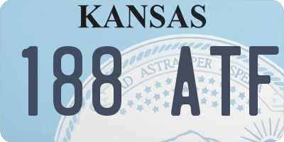 KS license plate 188ATF