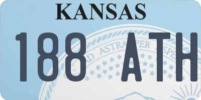 KS license plate 188ATH
