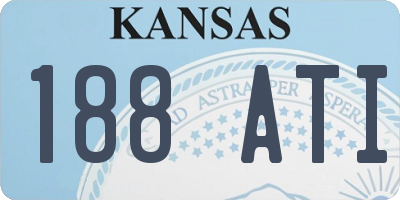 KS license plate 188ATI