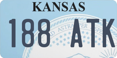 KS license plate 188ATK
