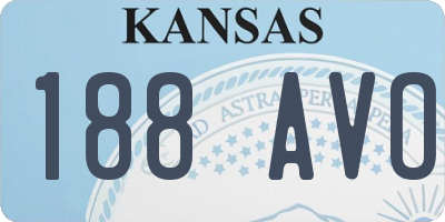 KS license plate 188AVO