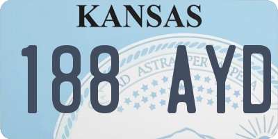 KS license plate 188AYD