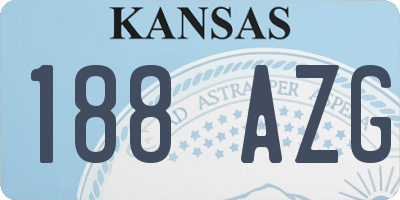 KS license plate 188AZG