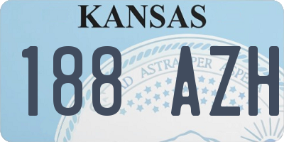 KS license plate 188AZH