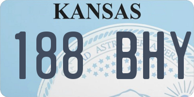 KS license plate 188BHY