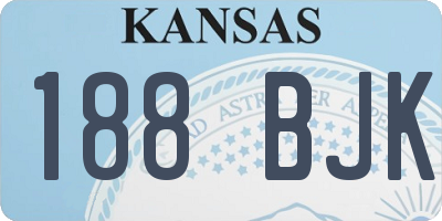 KS license plate 188BJK