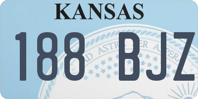 KS license plate 188BJZ