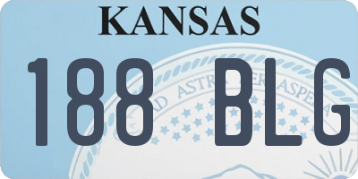KS license plate 188BLG