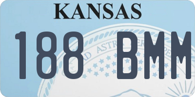 KS license plate 188BMM