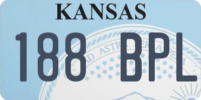 KS license plate 188BPL