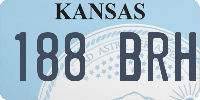 KS license plate 188BRH
