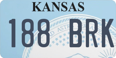 KS license plate 188BRK