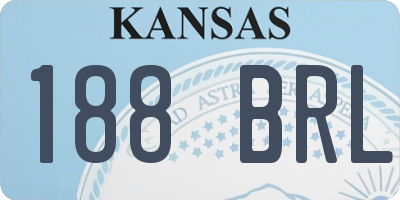 KS license plate 188BRL