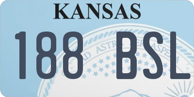 KS license plate 188BSL