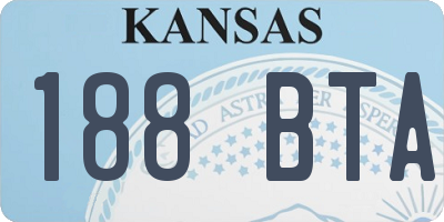 KS license plate 188BTA