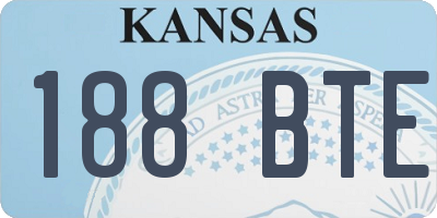 KS license plate 188BTE