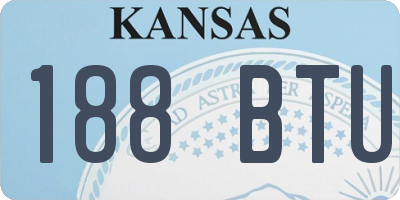KS license plate 188BTU