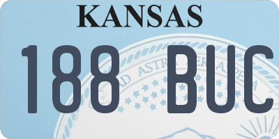 KS license plate 188BUC