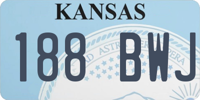 KS license plate 188BWJ