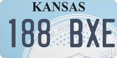 KS license plate 188BXE