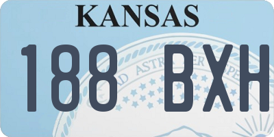 KS license plate 188BXH