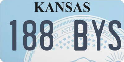 KS license plate 188BYS