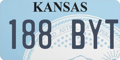 KS license plate 188BYT
