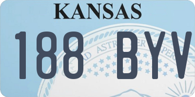 KS license plate 188BYV