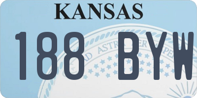 KS license plate 188BYW