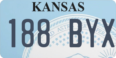 KS license plate 188BYX