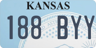 KS license plate 188BYY