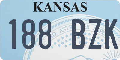 KS license plate 188BZK
