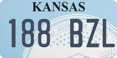 KS license plate 188BZL