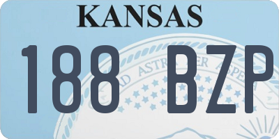 KS license plate 188BZP