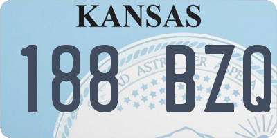 KS license plate 188BZQ