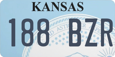 KS license plate 188BZR