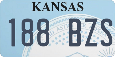 KS license plate 188BZS
