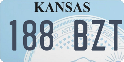 KS license plate 188BZT