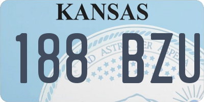 KS license plate 188BZU