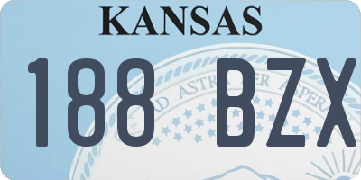 KS license plate 188BZX