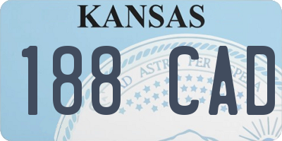 KS license plate 188CAD