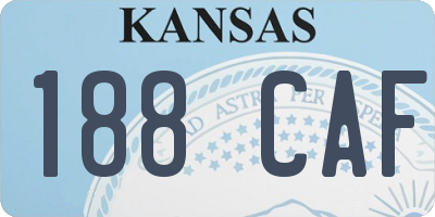 KS license plate 188CAF
