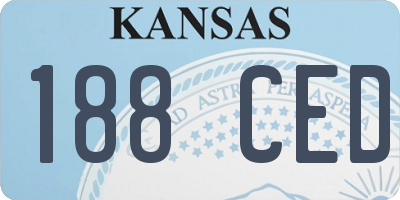KS license plate 188CED