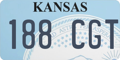 KS license plate 188CGT