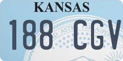 KS license plate 188CGV