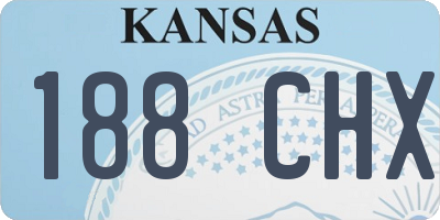 KS license plate 188CHX