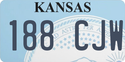 KS license plate 188CJW